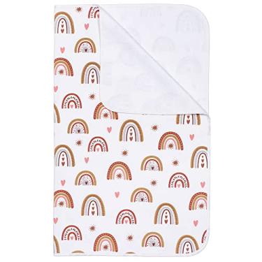 Imagem de ROCCED Almofada para cama de bebê à prova d'água, lavável, reutilizável, 78,7 x 101,6 cm, protetor de colchão para crianças, adultos e animais de estimação, tapete de treinamento de penico - arco-íris