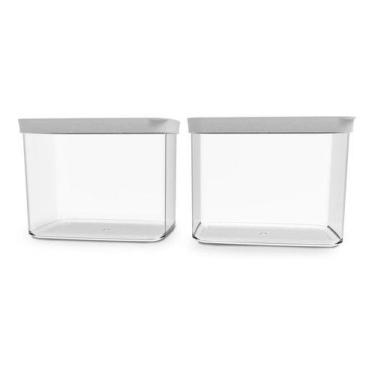 Imagem de Kit Conjunto 02 Potes Herméticos Para Mantimentos Acrílico - Helsim, B