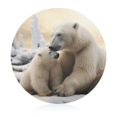 Imagem de Tábua de cortar para cozinha, antiderrapante, resistente ao calor, fácil de limpar, urso polar, amor, tábua de cortar – Presente de cozinha ideal para cozinheiros domésticos