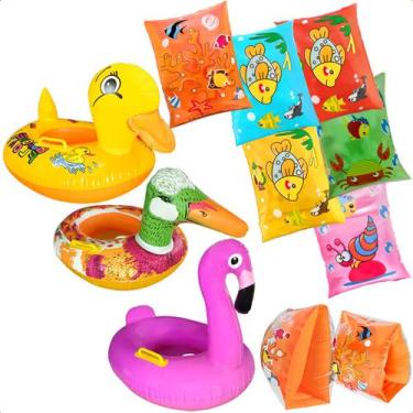 Imagem de Boia De Braço Inflável Infantil Salva Vidas Flutua + Boia Pato Ganso P