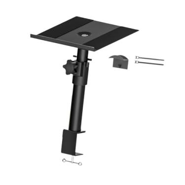 Imagem de Generic Grampo para suporte de alto-falante, suporte de áudio, ajuste de altura e inclinação, universal para mesa, bandeja de prateleira, para alto-falante, 1 Pedaço