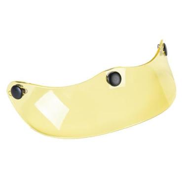 Imagem de Generic Capa de viseira de capacete universal com 3 encaixes, fácil de instalar, proteção solar de substituição, protetor solar para capacetes 3/4, Amarelo Transparente