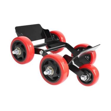 Imagem de Generic Ferramenta de movimentação de pneu furado com 5 rodas, rolo de emergência para reboque de motocicleta, para bicicleta elétrica e motocicleta, Preto