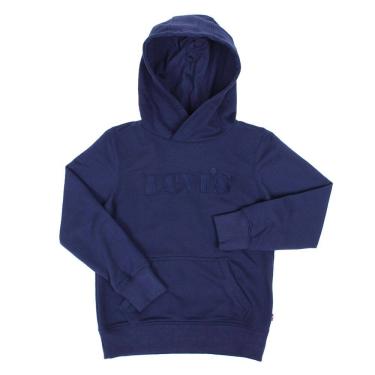 Imagem de Blusa de Frio Infantil Masculina com Capuz Azul Levi`s 29817