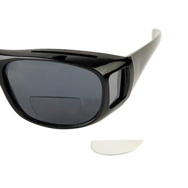 Imagem de WENDA + 250 lentes bifocais reutilizáveis adesivo de lente de leitura adesivo de lente de leitura óculos de sol esportivos óculos de segurança Lupa adicional (transparente, +2,5)