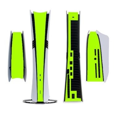 Imagem de Adesivo lateral completo para PS5 PRO Disc Console Center Skin Console Skin Decalque Vinil Skin Pure Color (Verde brilhante)