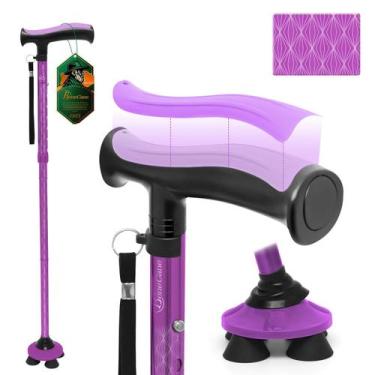 Imagem de Bengala de caminhada BeneCane Folding Quad Cane para idosos