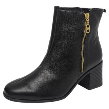 Imagem de Bota Feminina Cano Baixo Salto Conforto Moderna Via Marte