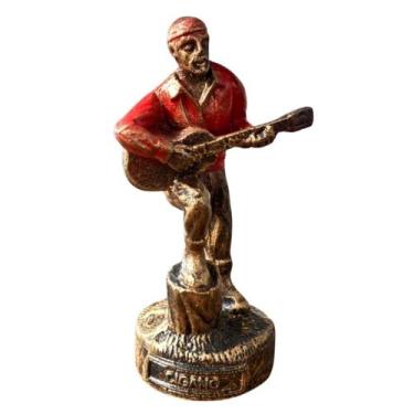 Imagem de Escultura Cigano Vermelho Vintage 10 cm em Resina - Lua Mística Origin