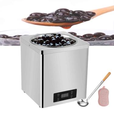 Imagem de CNAOHGHN Aquecedor Comercial De PéRolas De 300 W/600 W E Pote Isolante De Tapioca, MáQuina De Temperagem De Chocolate De 3 L/7 L, 30-100 °C, BotõEs De Toque Para Empresas De Bebidas E Bebidas
