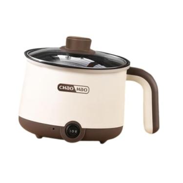 Imagem de Baoblaze Panela elétrica pequena antiaderente com alça, panela elétrica multifuncional para macarrão, ensopados, mingau, macarrão de arroz, Sem Vaporizador