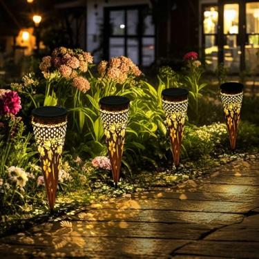 Imagem de EASYBUY Luzes solares para beija-flores de jardim, 2 unidades, iluminação decorativa para quintal, caminho, decoração de pátio, enfeite de gramado, presentes para mulheres e mães
