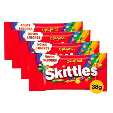 Imagem de Kit 4 Bala Skittles Original 38g