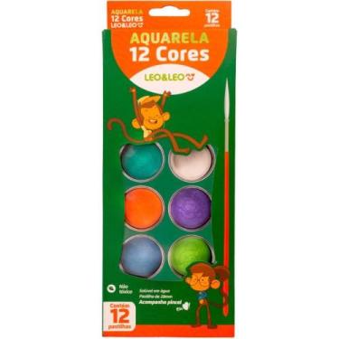 Imagem de Aquarela Escolar Leo e Leo 12 Cores - Leonora