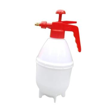 Imagem de Fenteer Pulverizador de bomba portátil profissional com alça antiderrapante e garrafa de pulverização de água de pressão com bico de latão para pulverização, Branco 1.5l