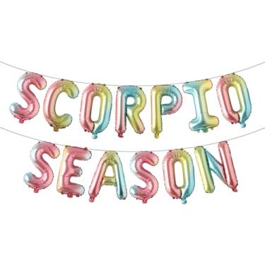 Imagem de Faixa de aniversário do zodíaco da temporada de escorpião, faixa de aniversário de outubro novembro, zodíaco, horóscopo, decorações de festa de aniversário de astrologia (arco-íris da estação do