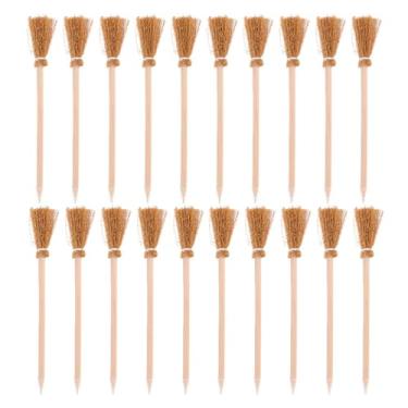 Imagem de DIYEAH 30 Peças de Lápis de Vassoura de Bruxa para Halloween, Mini Vassoura, Ferramentas de Escrita para Crianças, Recompensas Escolares, Material de Escritório para Festa de Halloween