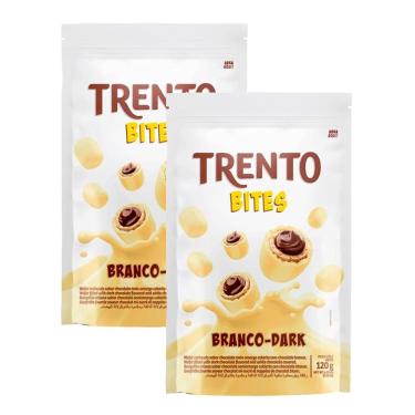 Imagem de Kit 2 Chocolate Trento Bites Branco Dark 120g