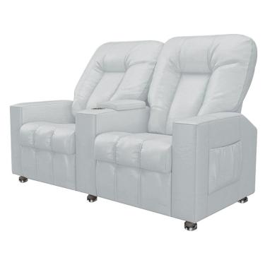 Imagem de Poltrona Reclinável 2 Lugares Sala de Cinema Romeo F05 Facto Branco - Lyam Decor