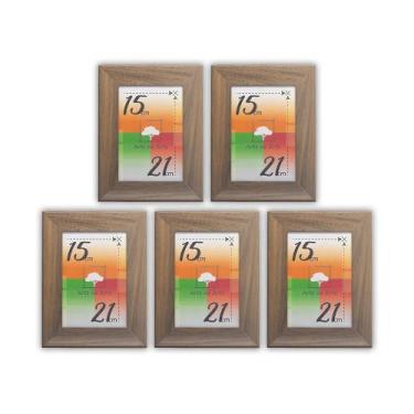 Imagem de Porta-retratos Kit 5 Quadros Molduras Borda 4cm com Acetato - Arte na 