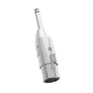 Imagem de Colaxi Conector de áudio adaptador XLR, conversor de microfone resistente, adaptador XLR para macho de 6,5 mm, para mixer de transmissões ao vivo em palco, Fêmea