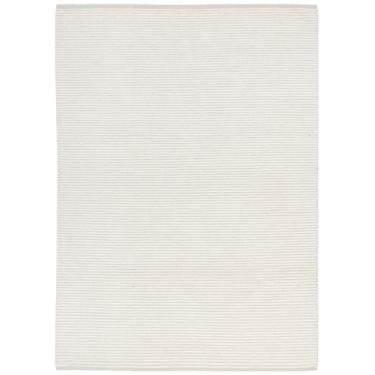 Imagem de Tapete de pipoca de malha grossa de algodão de lã - Tapete contemporâneo marfim para sala de estar e quarto (marfim, 12 x 20)