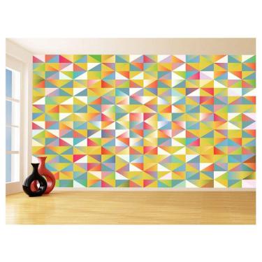 Imagem de Papel De Parede Geométrico Triângulos Abstrato 3,5M Gmt78