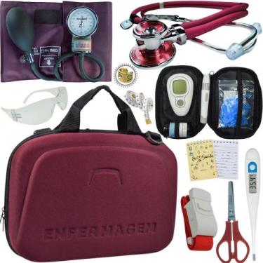 Imagem de Kit Enfermagem Maleta Completo Super Luxo + Monitor Glicose - Love Sau