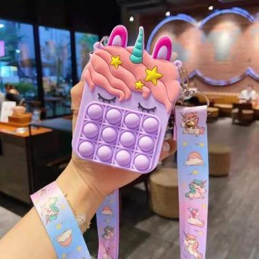 Imagem de Bolsa de ombro Fidget Toys, Popper Pop Bubble Fidget Sensory Toys, mat