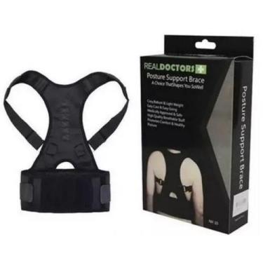 Imagem de Corretor de postura cor preta com ímãs tamanho unissex SM - Lightbek O