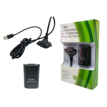 Imagem de Kit Carregador E Bateria Pra Controle Xbox360