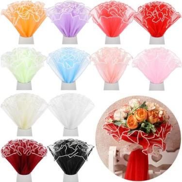 Imagem de Malha de embrulho de flores Gilprop 28 cm x 3,7 m 12 cores