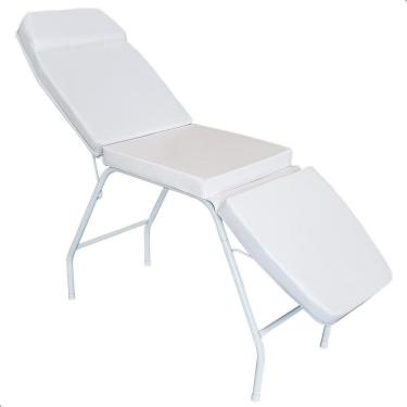 Imagem de Maca 3 Posições Reclinável Estética Massagem Branco For-Ty