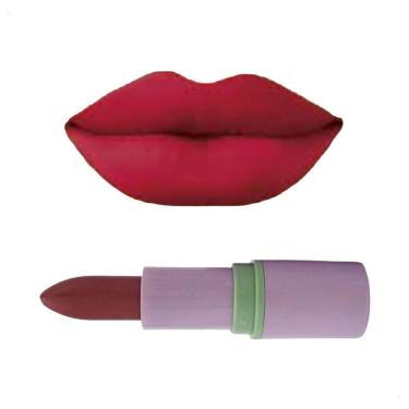 Imagem de Batom Matte Aveludado Vermelho Vintage Fps Textura Macia