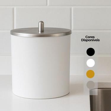 Imagem de Lixeira Para Pia Cozinha 5 Litros Com Tampa Banheiro Escritório - Arth