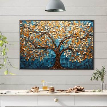 Imagem de Quadro árvore Da Vida Folhas Coloridas - MeMoldura, Chassi Borda Infin