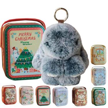 Imagem de Chaveiro MINGRI Soft Plush Bunny com pingente de saco de lata