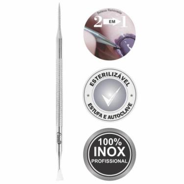 Imagem de Espátula Santa Clara Inox para Cutícula Unhas, Inox