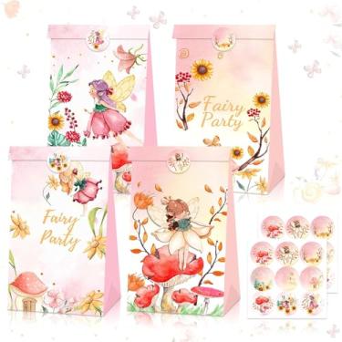 Imagem de 12 caixas de festa de cogumelos selvagens, artigos para festas de casa de fadas, sacos de lembrancinhas