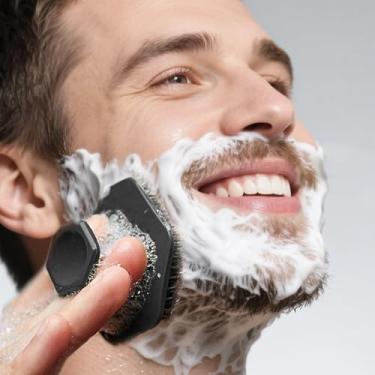 Imagem de Esfregão facial de silicone para homens, escova de limpeza facial e lavagem para remover a pele seca e morta