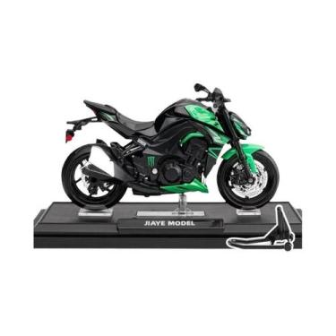 Imagem de Modelo De Motocicleta Kawasaki Z1000 Em Escala 1:12 Com Som E Luz Simu
