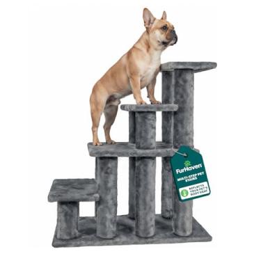 Imagem de Furhaven Pet Stairs | Patas estáveis, fácil de usar em vários passos, escada para animais de estimação, rampa de auxílio para cães e gatos – Disponível em várias cores e tamanhosFurhaven 4-Step 79407