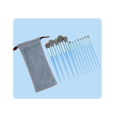 Imagem de Conjunto de pincéis de maquiagem, 13 peças de pincéis de maquiagem para viagem, kit de ferramentas com bolsa de armazenamento para base, corretivo, blush, sombra, pó