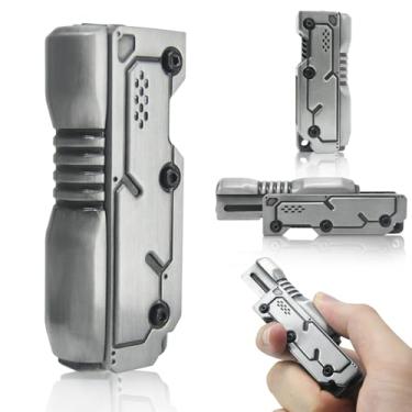 Imagem de HIDEDC Machine Soul Fidget Slider - Metal Fidget Toys EDC Fidget Toy Stress Relief Toy for Adults, ADHD & Anxiety Relief, Men's Gadgets for Office, Home, and Travel (Silver)