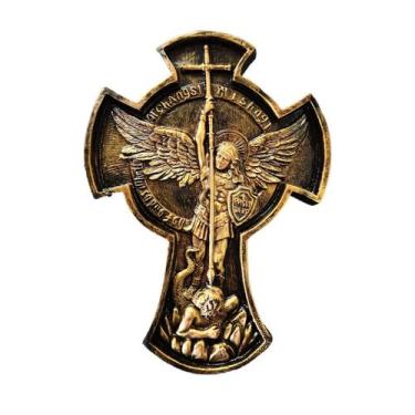 Imagem de Estátua de resina de São Miguel Arcanjo 23 cm com espada e escudo - yi