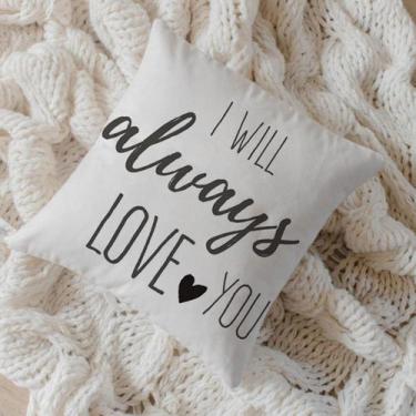 Imagem de Capa de Almofada Algodão Estampada 40x40cm Love Always - Ecaza