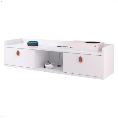 Imagem de Aparador Cantinho do Café Vegas Suspenso Com 2 Portas e Nicho Modelo Moderno (Branco)