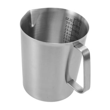 Imagem de Measuring Cup Scale Stainless Steel Kitchen Tool Milk Frother Cup Easy to Clean