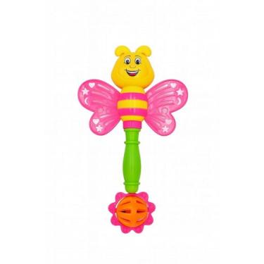 Imagem de BRINQUEDO BEBE DIVERTIDO RECOMENDADO PARA + 6 MESES (borboleta asas rosa 22 cm)