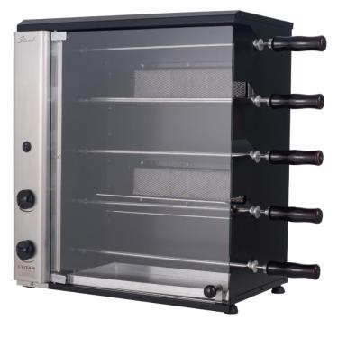 Imagem de Churrasqueira A Gás Natural De Bancada Vertical Titan Stand 5 Espetos Giratórios 127v